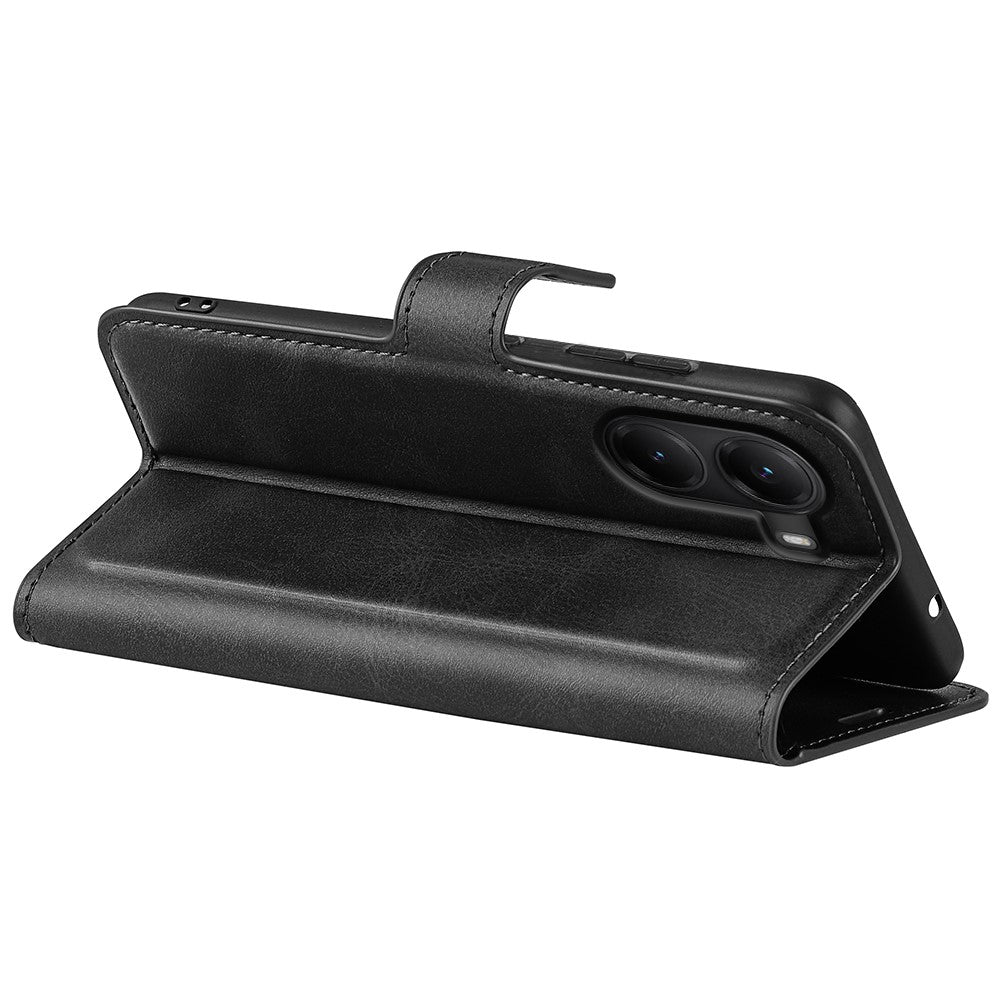 For Xiaomi Poco X7 Pro 5G Stand Case Anti-Scratch Calf Texture Leather Phone Cover