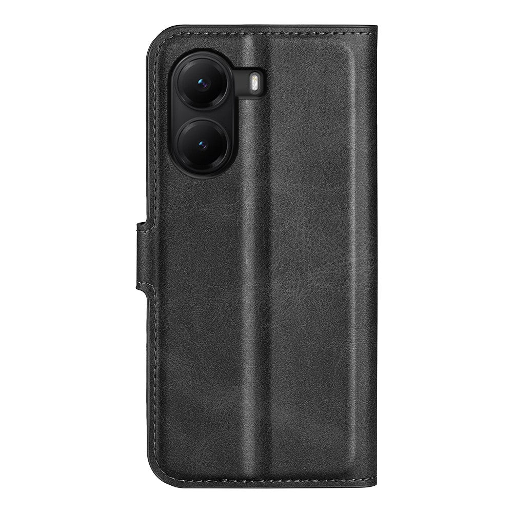 For Xiaomi Poco X7 Pro 5G Stand Case Anti-Scratch Calf Texture Leather Phone Cover