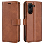 For Xiaomi Poco X7 Pro 5G Stand Case Anti-Scratch Calf Texture Leather Phone Cover