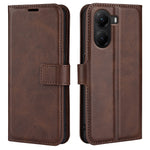 For Xiaomi Poco X7 Pro 5G Stand Case Anti-Scratch Calf Texture Leather Phone Cover