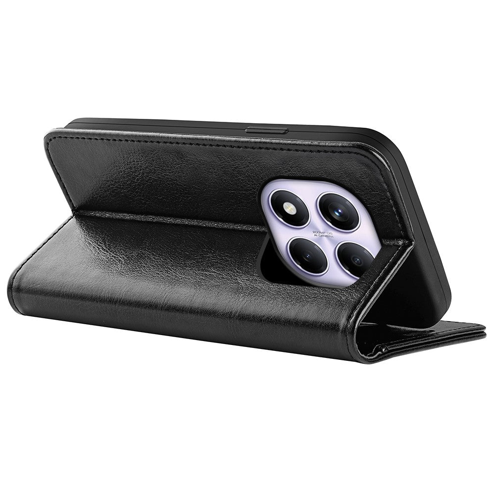 For Xiaomi Redmi Note 14 Pro 4G Wallet Case Crazy Horse Texture Stand Leather Phone Cover