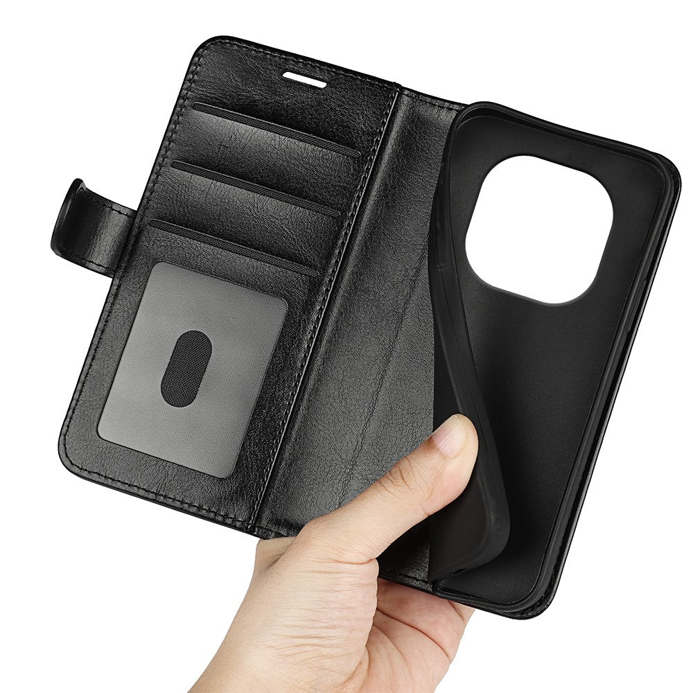 For Xiaomi Redmi Note 14 Pro 4G Wallet Case Crazy Horse Texture Stand Leather Phone Cover