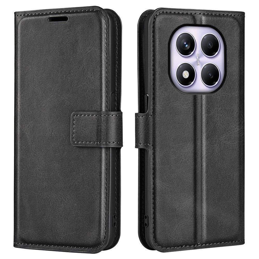 For Xiaomi Redmi Note 14 Pro 4G Stand Case Anti-Scratch Calf Texture Leather Phone Cover