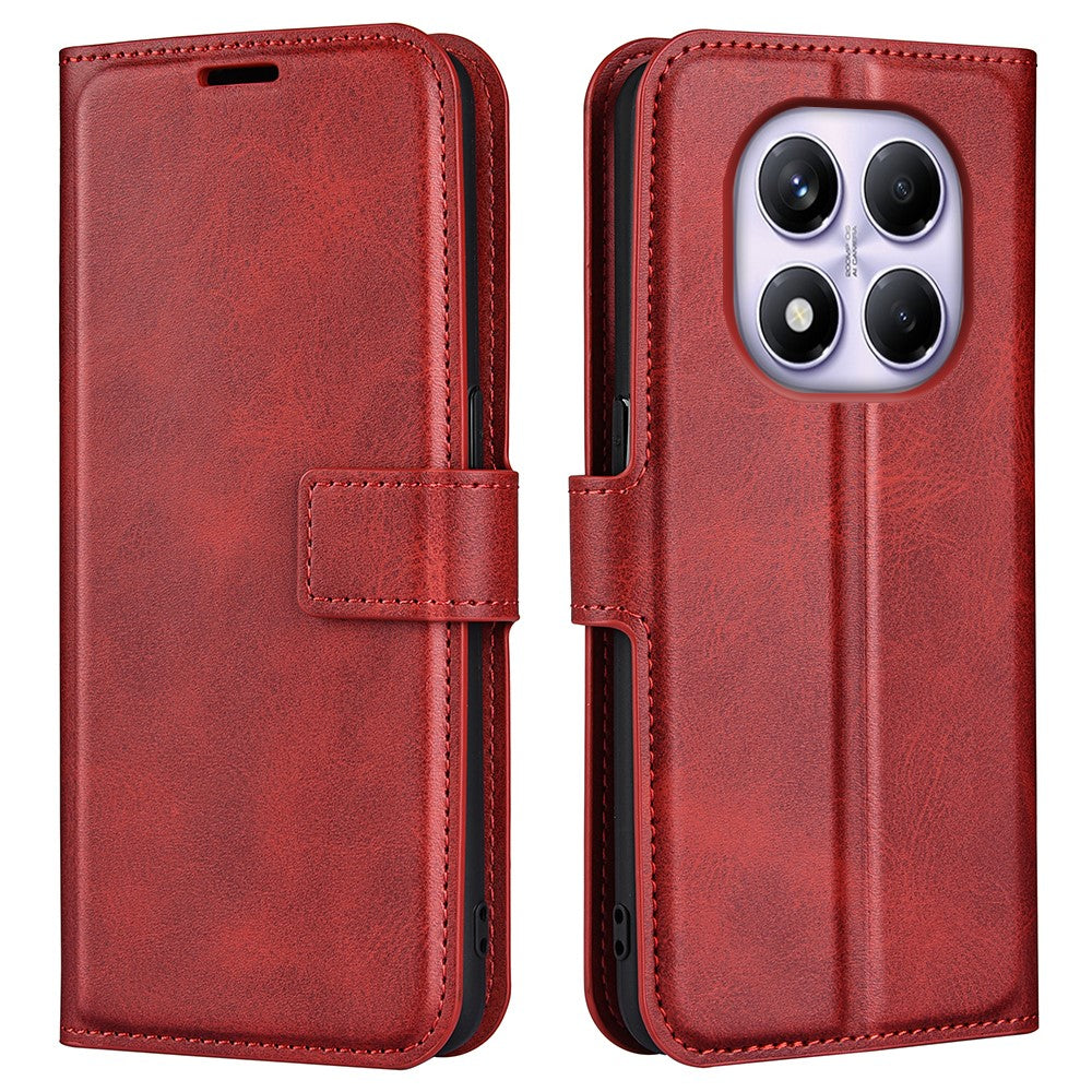 For Xiaomi Redmi Note 14 Pro 4G Stand Case Anti-Scratch Calf Texture Leather Phone Cover