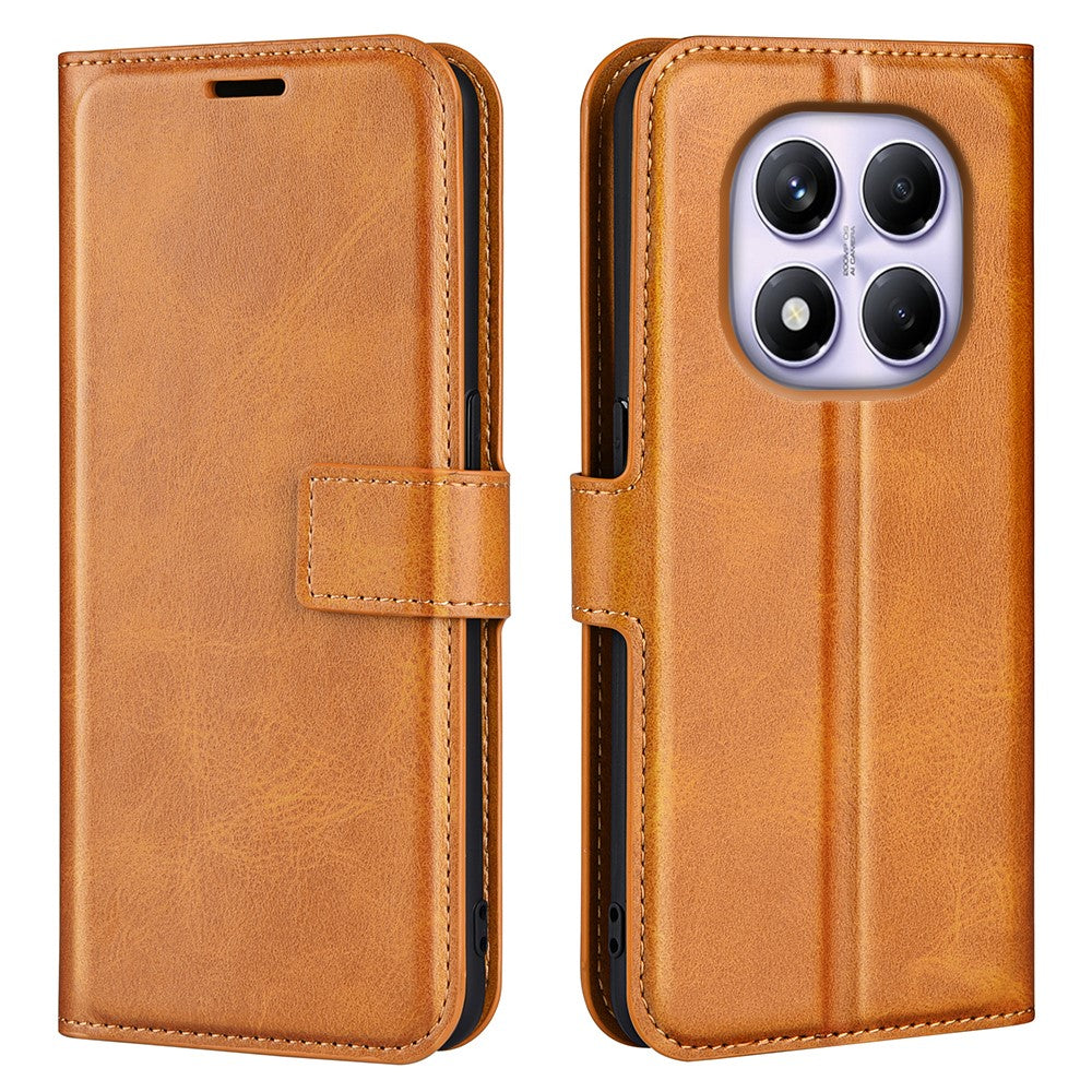 For Xiaomi Redmi Note 14 Pro 4G Stand Case Anti-Scratch Calf Texture Leather Phone Cover
