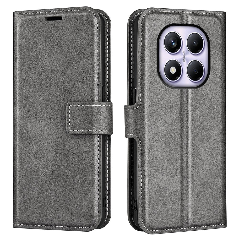 For Xiaomi Redmi Note 14 Pro 4G Stand Case Anti-Scratch Calf Texture Leather Phone Cover