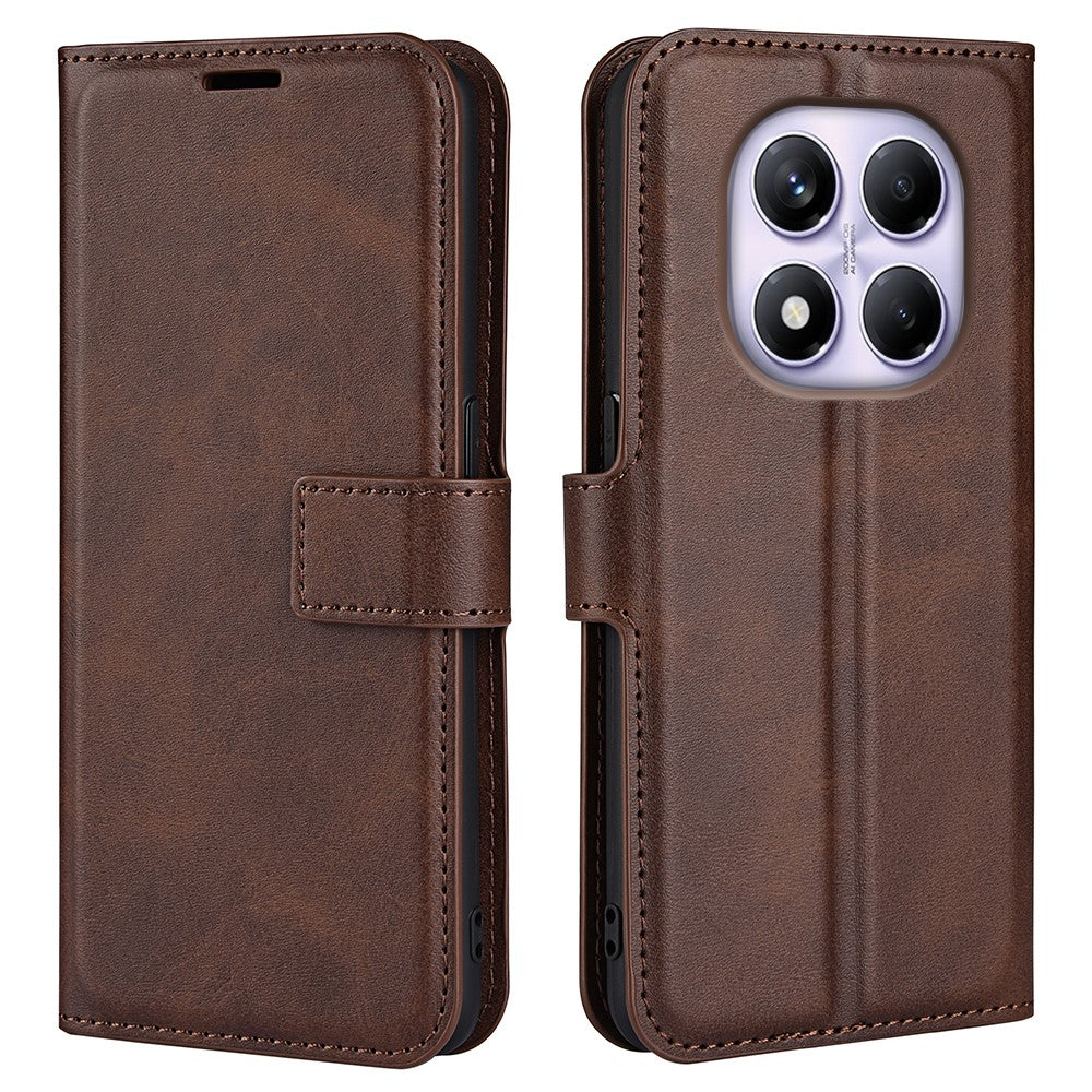 For Xiaomi Redmi Note 14 Pro 4G Stand Case Anti-Scratch Calf Texture Leather Phone Cover