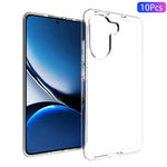 10Pcs  /  Pack For Xiaomi Poco X7 Pro 5G / Redmi Turbo 4 5G Clear Case Watermark Free TPU Protective Phone Cover