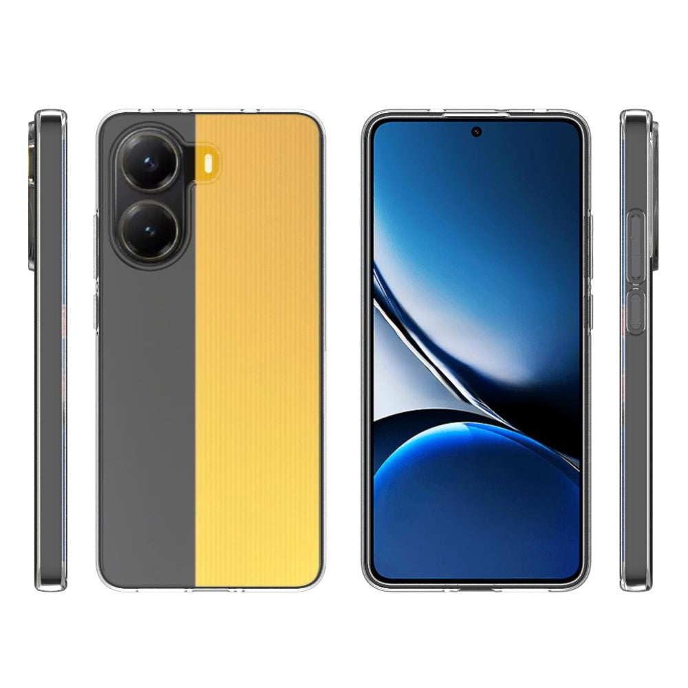 10Pcs  /  Pack For Xiaomi Poco X7 Pro 5G / Redmi Turbo 4 5G Clear Case Watermark Free TPU Protective Phone Cover