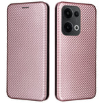 For Oppo Reno13 5G (Global) Case Carbon Fiber Texture Drop-Proof PU Leather Phone Cover