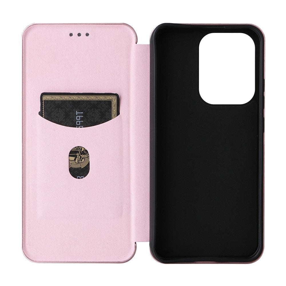 For Oppo Reno13 5G (Global) Case Carbon Fiber Texture Drop-Proof PU Leather Phone Cover