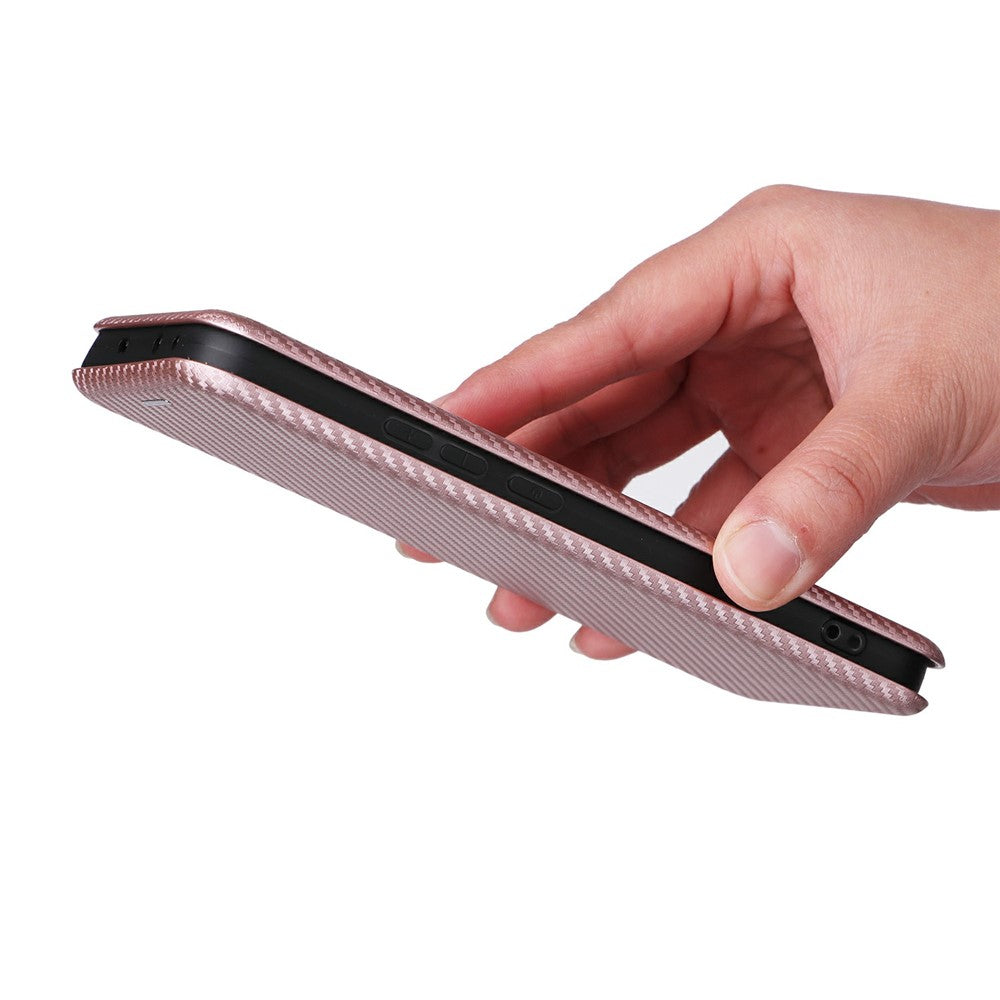 For Oppo Reno13 5G (Global) Case Carbon Fiber Texture Drop-Proof PU Leather Phone Cover