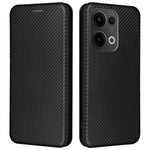 For Oppo Reno13 5G (Global) Case Carbon Fiber Texture Drop-Proof PU Leather Phone Cover
