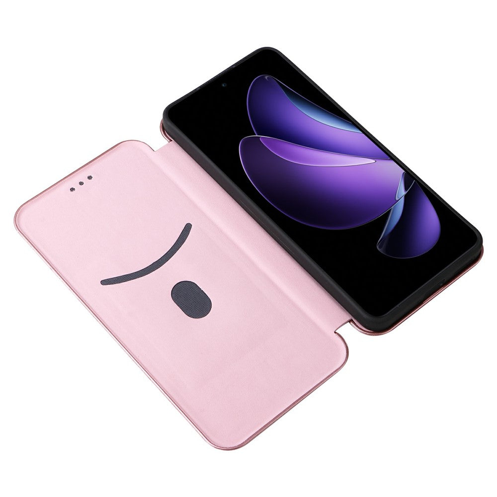Oppo Reno13 F 5G (Reno 13 FS 5G) / 4G-skal, kolfiberstruktur, fallsäkert PU-läder, mobilskal