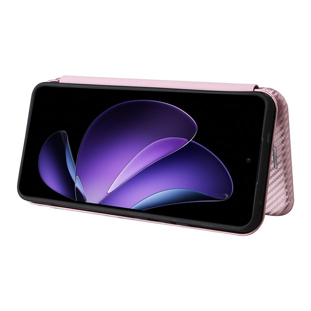 Oppo Reno13 F 5G (Reno 13 FS 5G) / 4G-skal, kolfiberstruktur, fallsäkert PU-läder, mobilskal