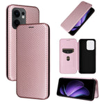 Oppo Reno13 F 5G (Reno 13 FS 5G) / 4G-skal, kolfiberstruktur, fallsäkert PU-läder, mobilskal