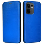 Oppo Reno13 F 5G (Reno 13 FS 5G) / 4G-skal, kolfiberstruktur, fallsäkert PU-läder, mobilskal
