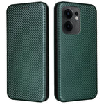 Oppo Reno13 F 5G (Reno 13 FS 5G) / 4G-skal, kolfiberstruktur, fallsäkert PU-läder, mobilskal