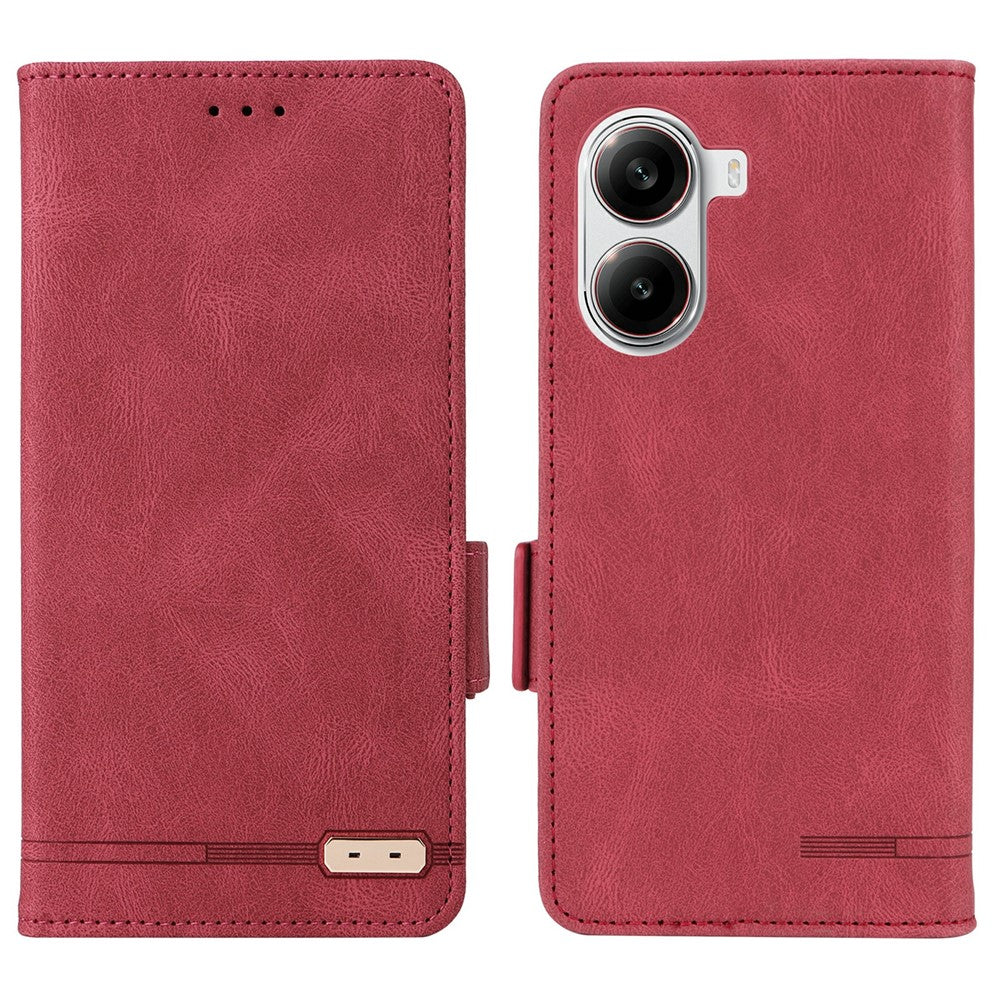 Phone Case for Xiaomi Redmi Turbo 4 5G / Poco X7 Pro 5G Leather Wallet Flip Cover with Hardware Decor