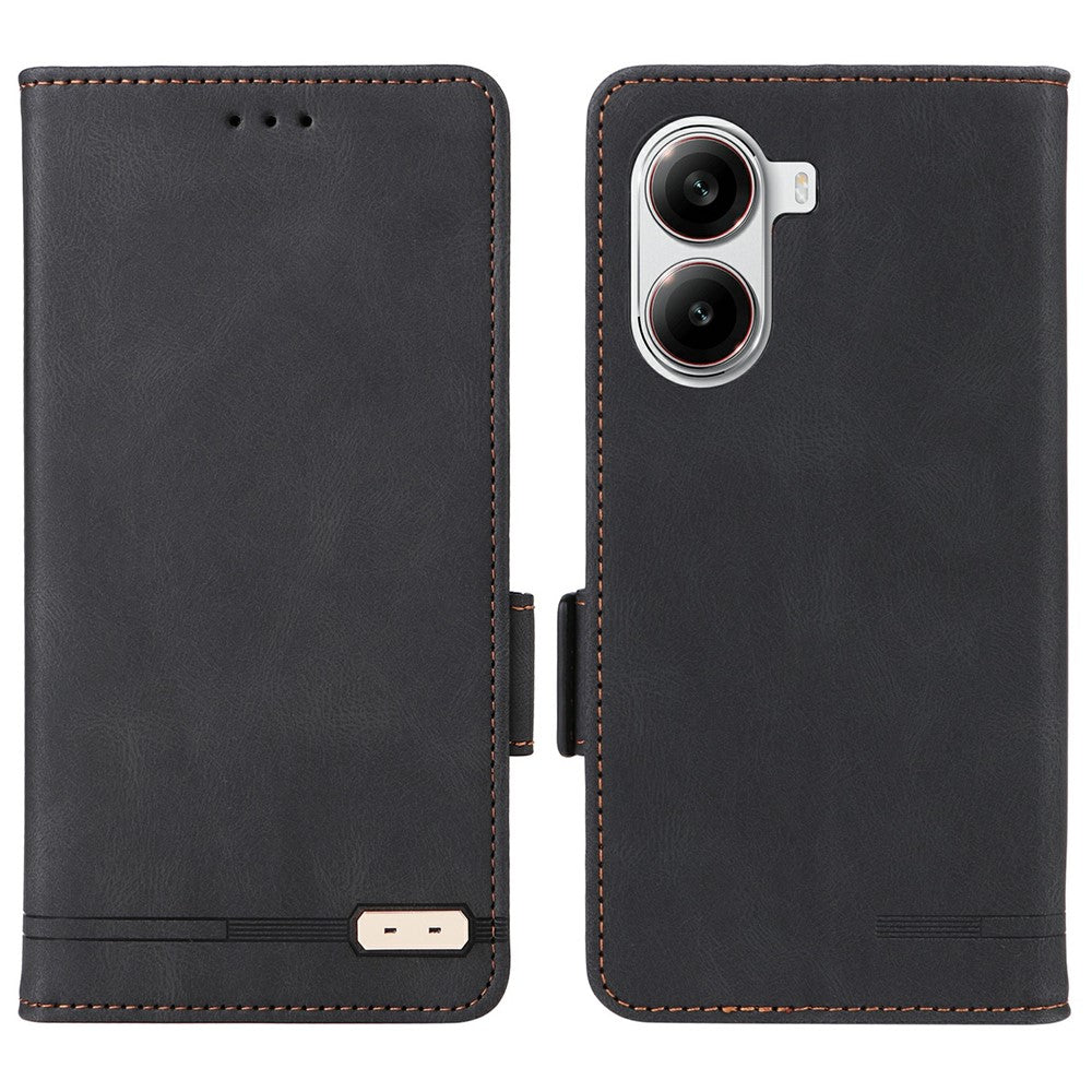 Phone Case for Xiaomi Redmi Turbo 4 5G / Poco X7 Pro 5G Leather Wallet Flip Cover with Hardware Decor