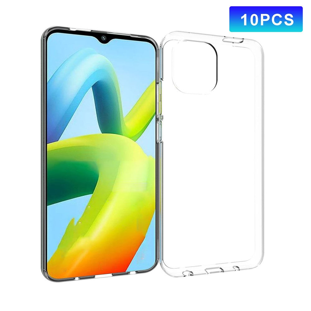 10Pcs / Pack For Xiaomi Redmi A1 4G Inner Watermark-free Phone Cover Anti-scratch Crystal Clear Soft TPU Case