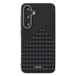 ABEEL til Samsung Galaxy S25 Cover Magnetisk Cover Mikroprægning PC TPU Aluminiumslegering Læder Telefon Cover