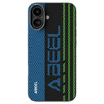 ABEEL For iPhone 16 Case Compatible with MagSafe Micro-Embossing 6D Printed PC TPU Aluminum Alloy Leather Phone Cover