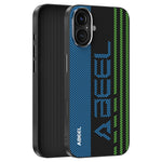 ABEEL For iPhone 16 Case Compatible with MagSafe Micro-Embossing 6D Printed PC TPU Aluminum Alloy Leather Phone Cover