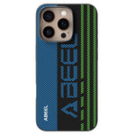 ABEEL For iPhone 16 Pro Max Case Compatible with MagSafe Micro-Embossing 6D Printed PC TPU Aluminum Alloy Leather Phone Cover