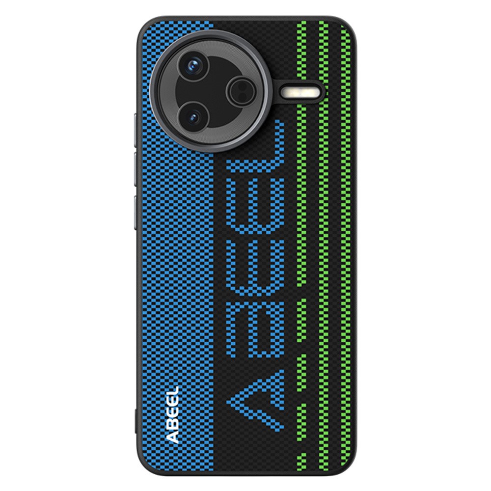 ABEEL Magnetiskt Skal För Xiaomi Poco F7 Pro 5G / Redmi K80 5G Mikropräglad 6D-tryckt PC TPU Aluminiumlegering Läder mobilskal