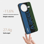 ABEEL Magnetiskt Skal För Xiaomi Poco F7 Pro 5G / Redmi K80 5G Mikropräglad 6D-tryckt PC TPU Aluminiumlegering Läder mobilskal
