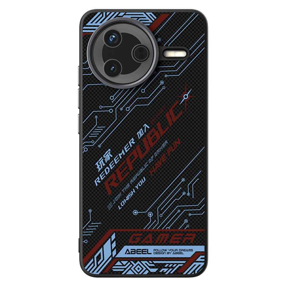 ABEEL Magnetiskt Skal För Xiaomi Poco F7 Pro 5G / Redmi K80 5G Mikropräglad 6D-tryckt PC TPU Aluminiumlegering Läder mobilskal