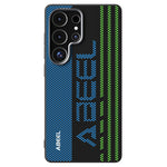 ABEEL til Samsung Galaxy S25 Ultra magnetisk cover mikropræget 6D-printet PC TPU-aluminiumslegering lædertelefoncover