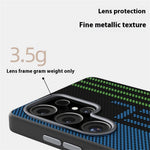 ABEEL til Samsung Galaxy S25 Ultra magnetisk cover mikropræget 6D-printet PC TPU-aluminiumslegering lædertelefoncover