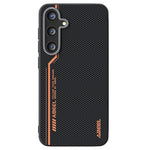 ABEEL til Samsung Galaxy S25+ Magnetisk Etui Mikroprægning 6D-printet PC TPU Aluminiumslegering Lædertelefoncover