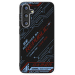 ABEEL For Samsung Galaxy S25 Magnetic Case Micro-Embossing 6D Printed PC TPU Aluminum Alloy Leather Phone Cover