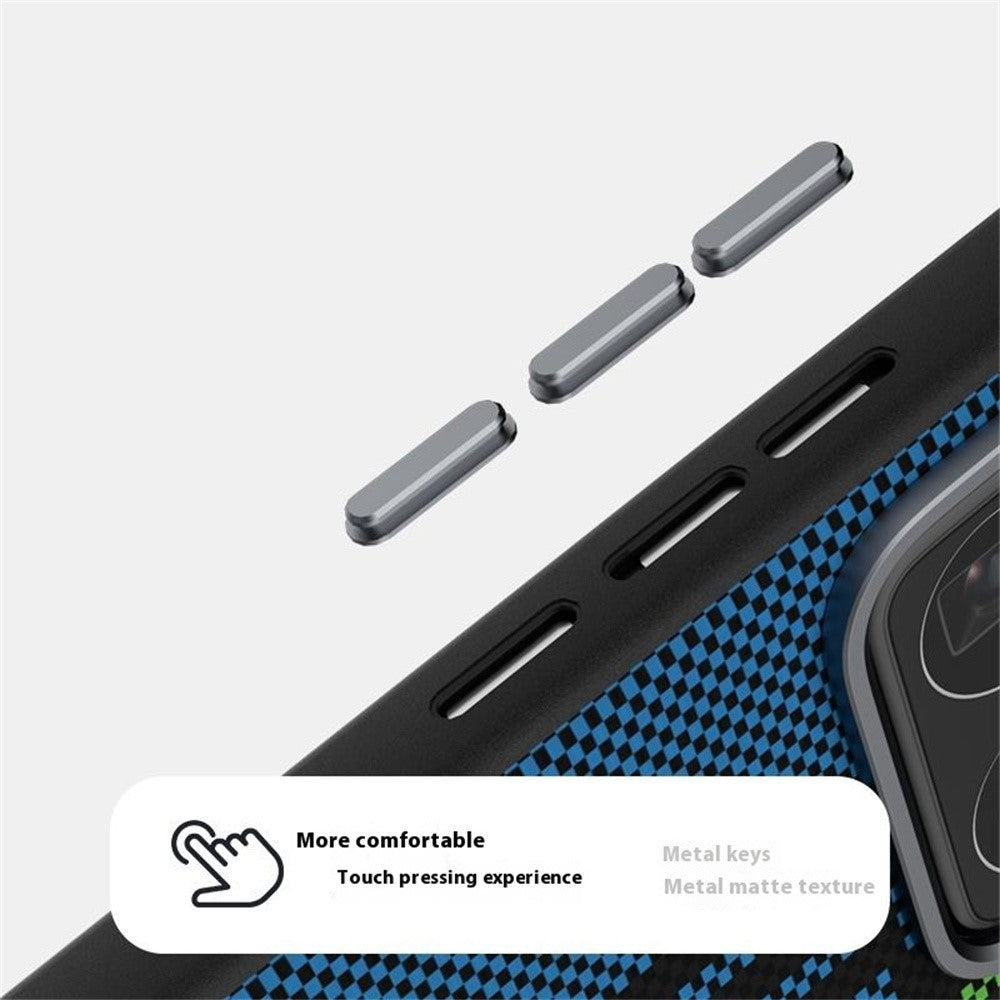 ABEEL For Xiaomi 15 Pro Magnetic Case Micro-Embossing 6D Printed PC TPU Aluminum Alloy Leather Phone Cover