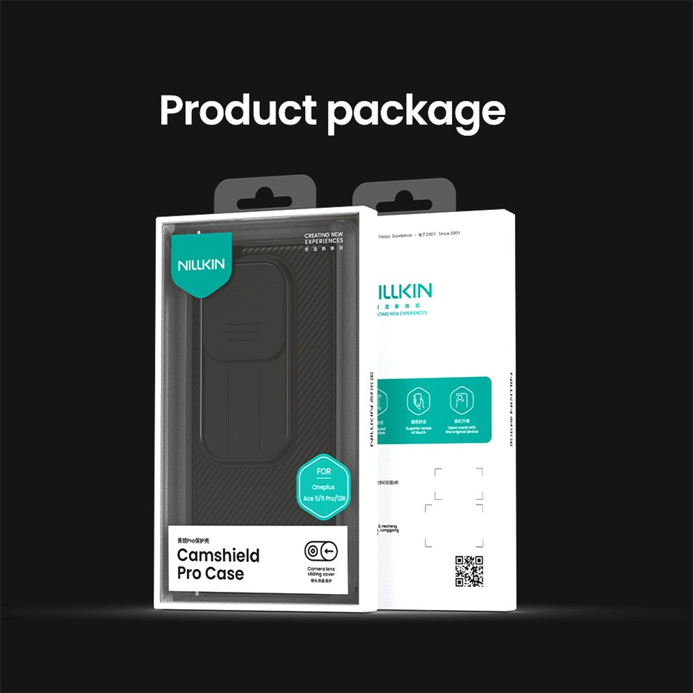 NILLKIN Camshield Pro-serie til OnePlus Ace 5 5G / Ace 5 Pro 5G / 13R 5G, cover i PC + TPU med skydecover til kameraet