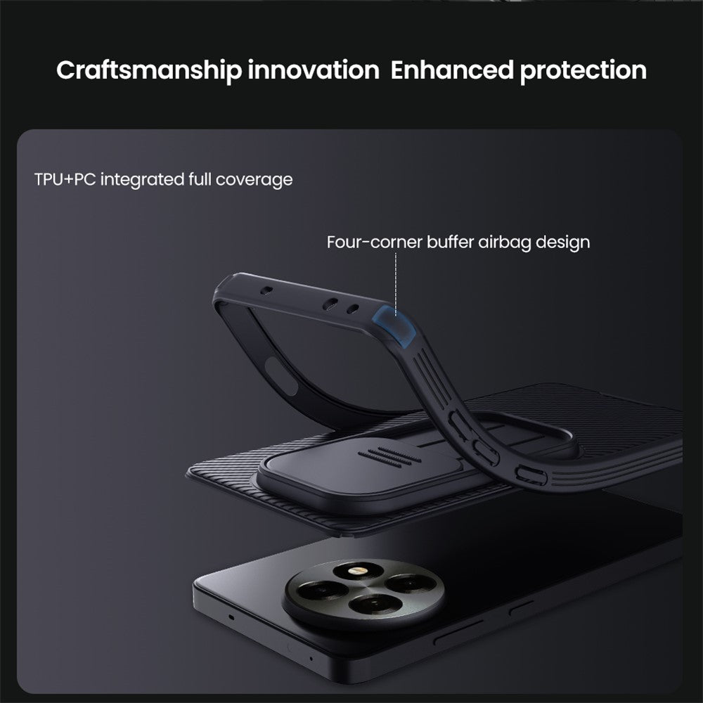NILLKIN Camshield Pro-serie til OnePlus Ace 5 5G / Ace 5 Pro 5G / 13R 5G, cover i PC + TPU med skydecover til kameraet