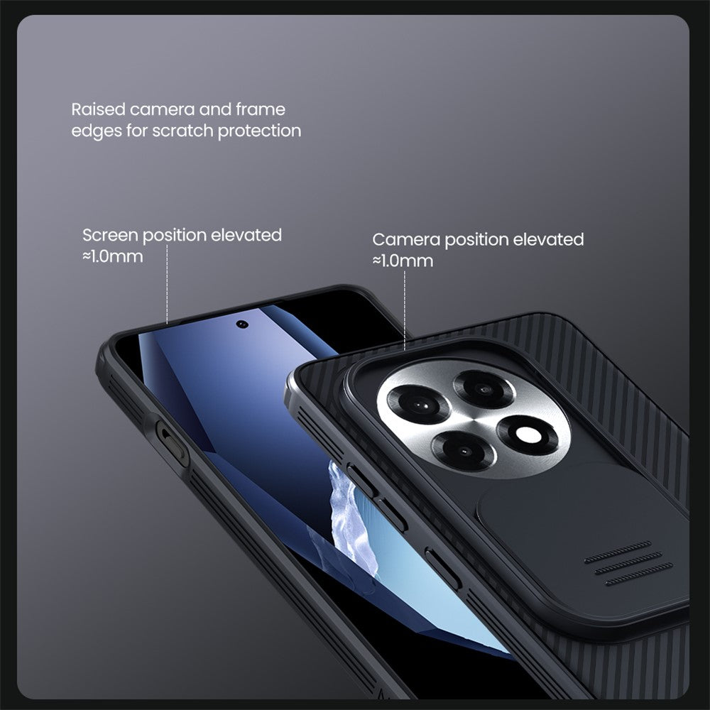 NILLKIN Camshield Pro-serie til OnePlus Ace 5 5G / Ace 5 Pro 5G / 13R 5G, cover i PC + TPU med skydecover til kameraet