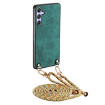 For Samsung Galaxy A05s 4G Retro Leather Phone Back Cover with Adjustable Strap