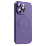 Til iPhone 15 Pro Max cover, kompatibel med MagSafe flydende silikone telefoncover med beskyttelsesglas til linse