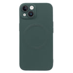 For iPhone 15 Plus Case Compatible with MagSafe Liquid Silicone Phone Cover with Tempered Glass Lens Protector
