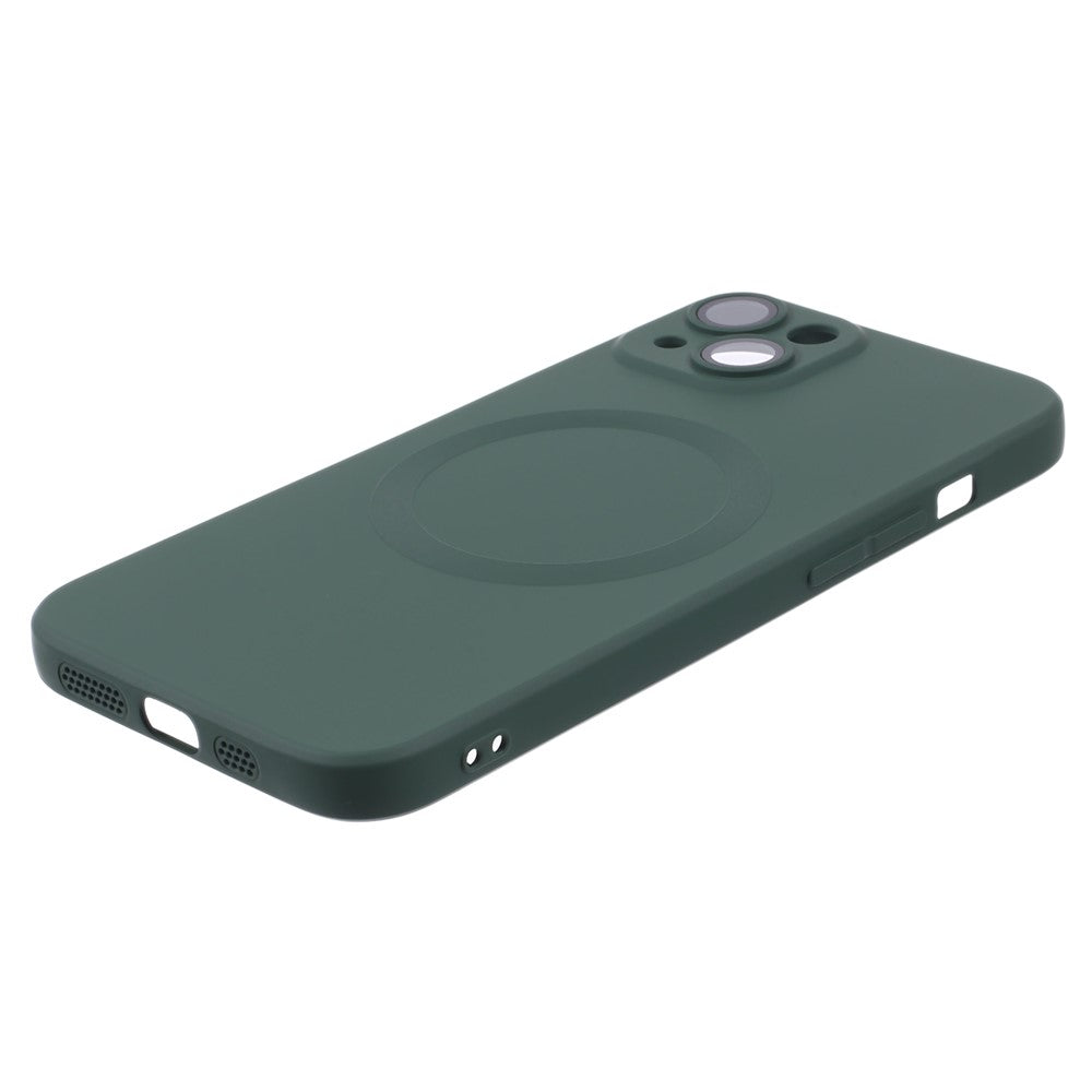 For iPhone 15 Plus Case Compatible with MagSafe Liquid Silicone Phone Cover with Tempered Glass Lens Protector