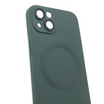 For iPhone 15 Plus Case Compatible with MagSafe Liquid Silicone Phone Cover with Tempered Glass Lens Protector