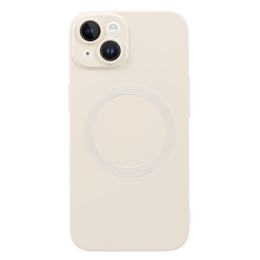 For iPhone 15 Plus Case Compatible with MagSafe Liquid Silicone Phone Cover with Tempered Glass Lens Protector