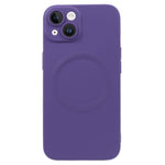 For iPhone 15 Plus Case Compatible with MagSafe Liquid Silicone Phone Cover with Tempered Glass Lens Protector