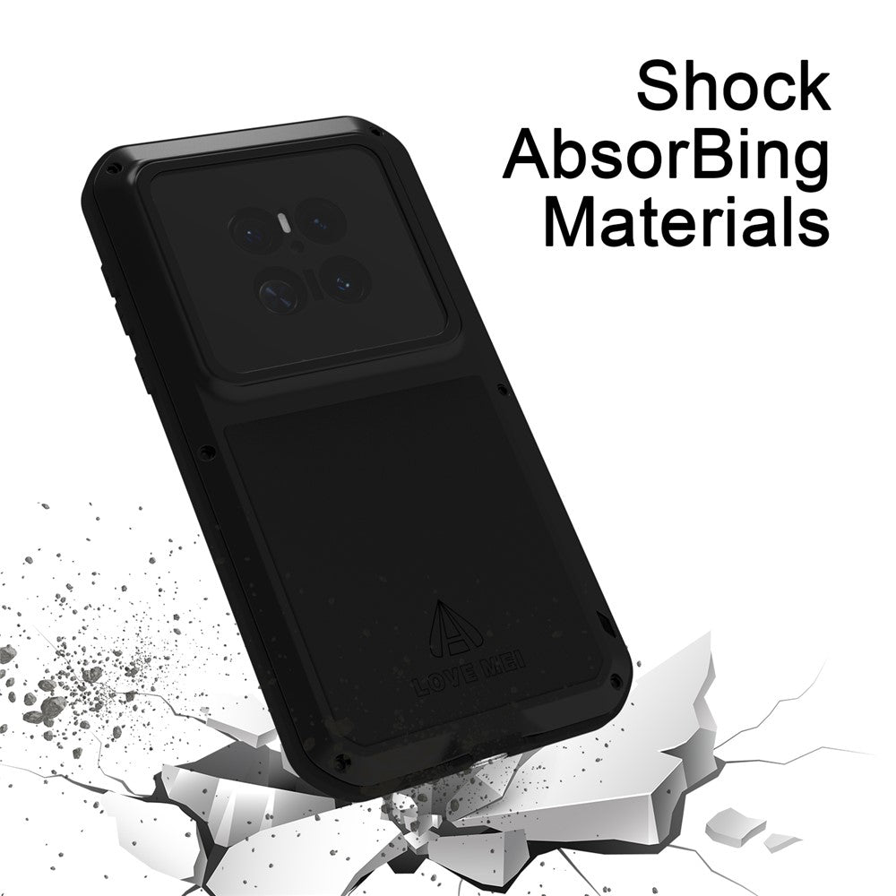 LOVE MEI For Huawei Mate 70 Pro / Mate 70 Pro+ Case Tempered Glass Screen Protector Metal + Silicone Phone Cover