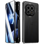 Til OnePlus 13 Cover Dobbeltsidet Hærdet Glas Fuld Beskyttelse Telefoncover med Magnetisk Metalramme