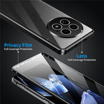 Til OnePlus 13 Cover Dobbeltsidet Hærdet Glas Fuld Beskyttelse Telefoncover med Magnetisk Metalramme